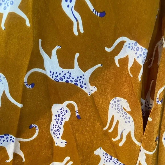 BP Tiger Print Satin Button Up Blouse - Picture 4 of 5